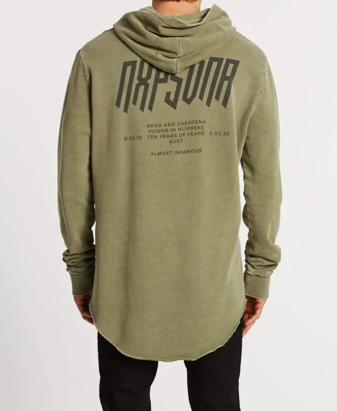 Infamous Hooded Dual Curved Hoodie Pigment Khaki sold by Neverland