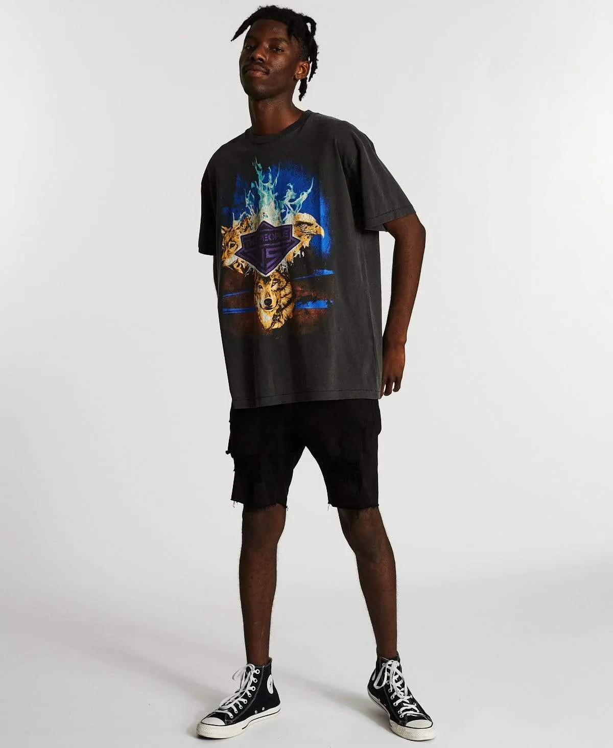 Wolf Pack Vintage T-Shirt Vintage Black sold by Neverland product image thumbnail 5