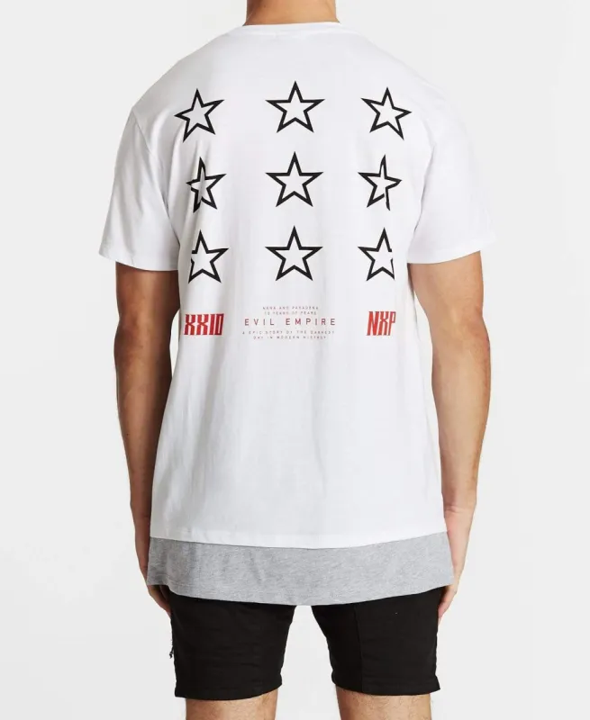 History Relaxed Layered T-Shirt White sold by Neverland