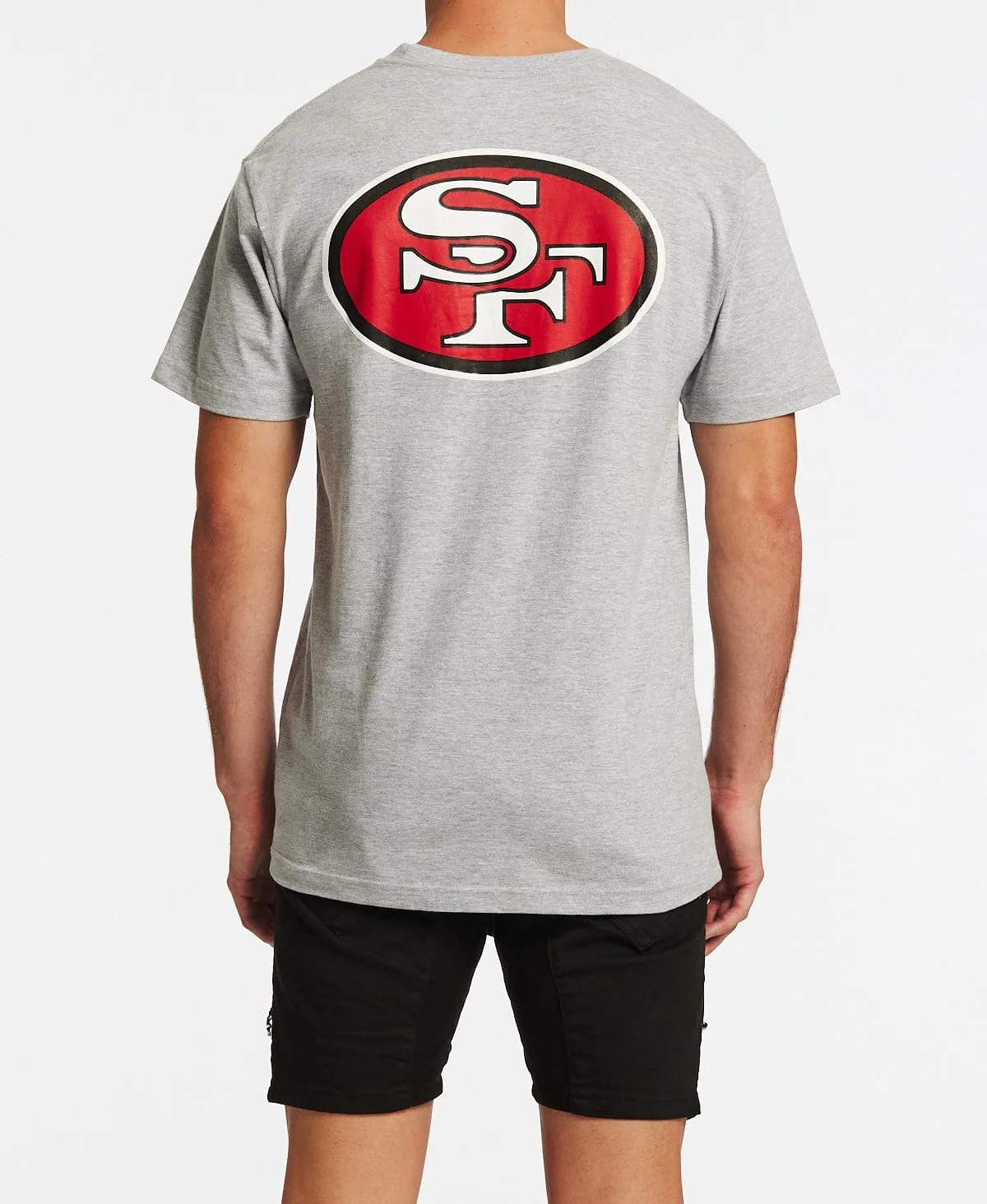 San Francisco 49ers Retro Repeat T-Shirt Grey Marle sold by Neverland product image thumbnail 2