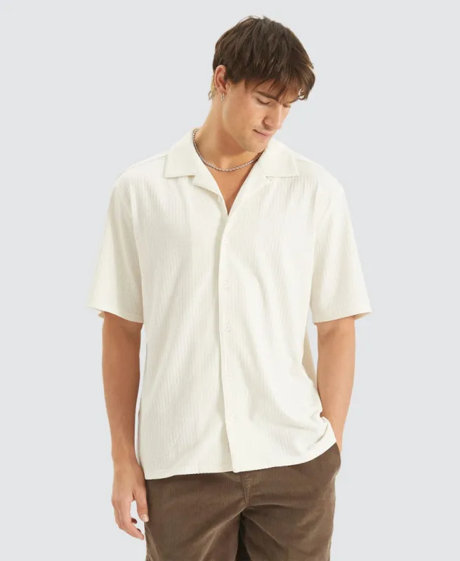 Casanova Cropped Resort Shirt White sold by Neverland