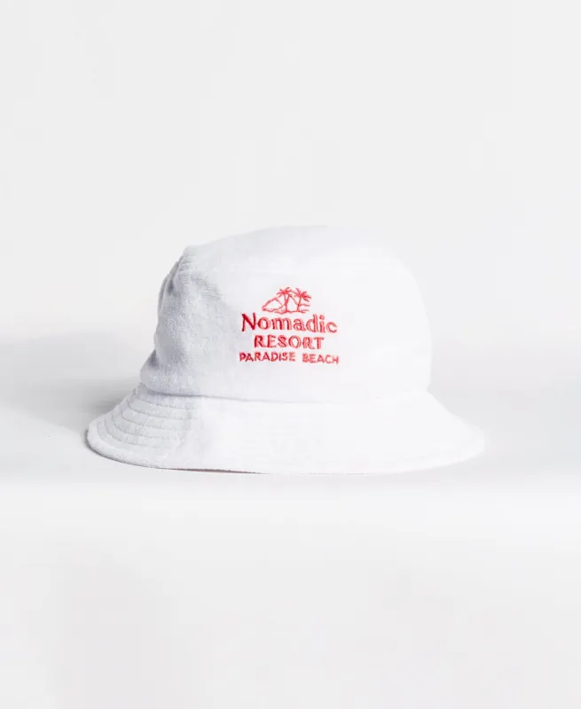 Beachy Bucket Hat White sold by Neverland