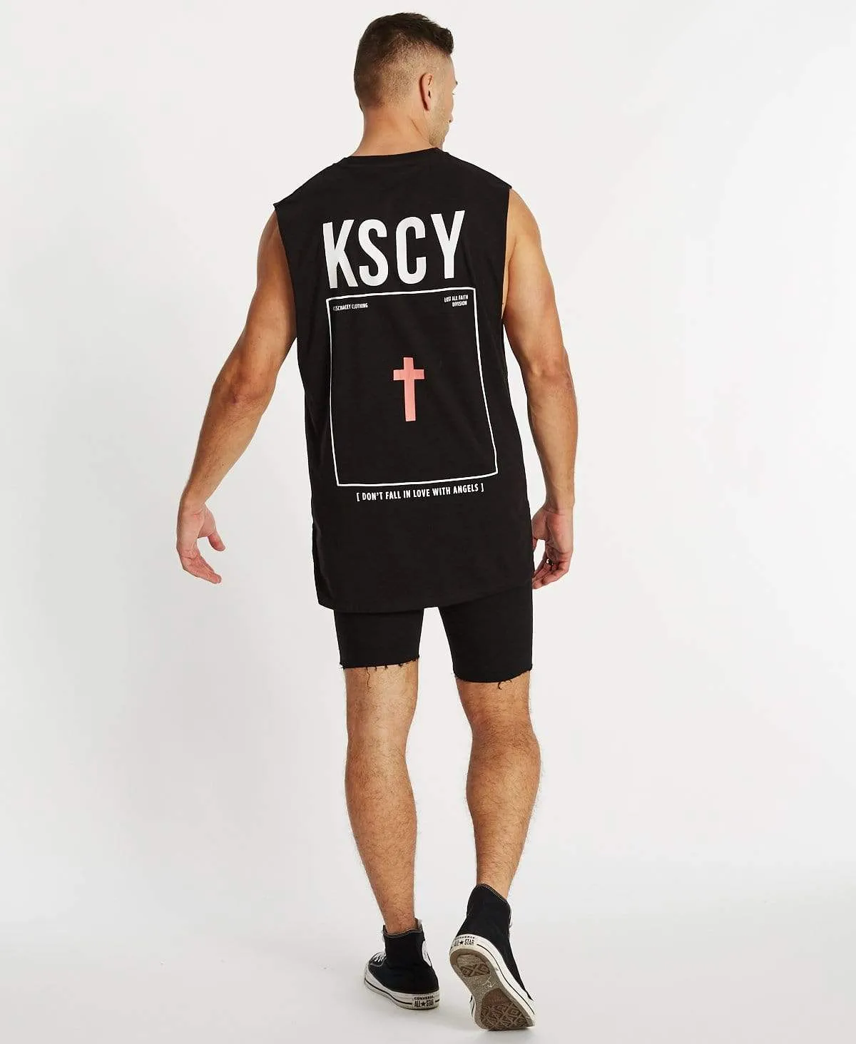 The Fall Step Hem Muscle Tee Jet Black sold by Neverland product image thumbnail 4