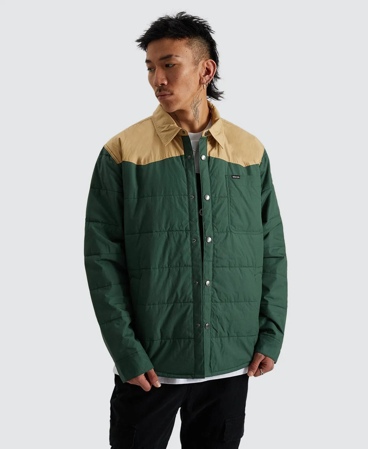 Cass Jacket Pine Needle/ Sand Green sold by Neverland