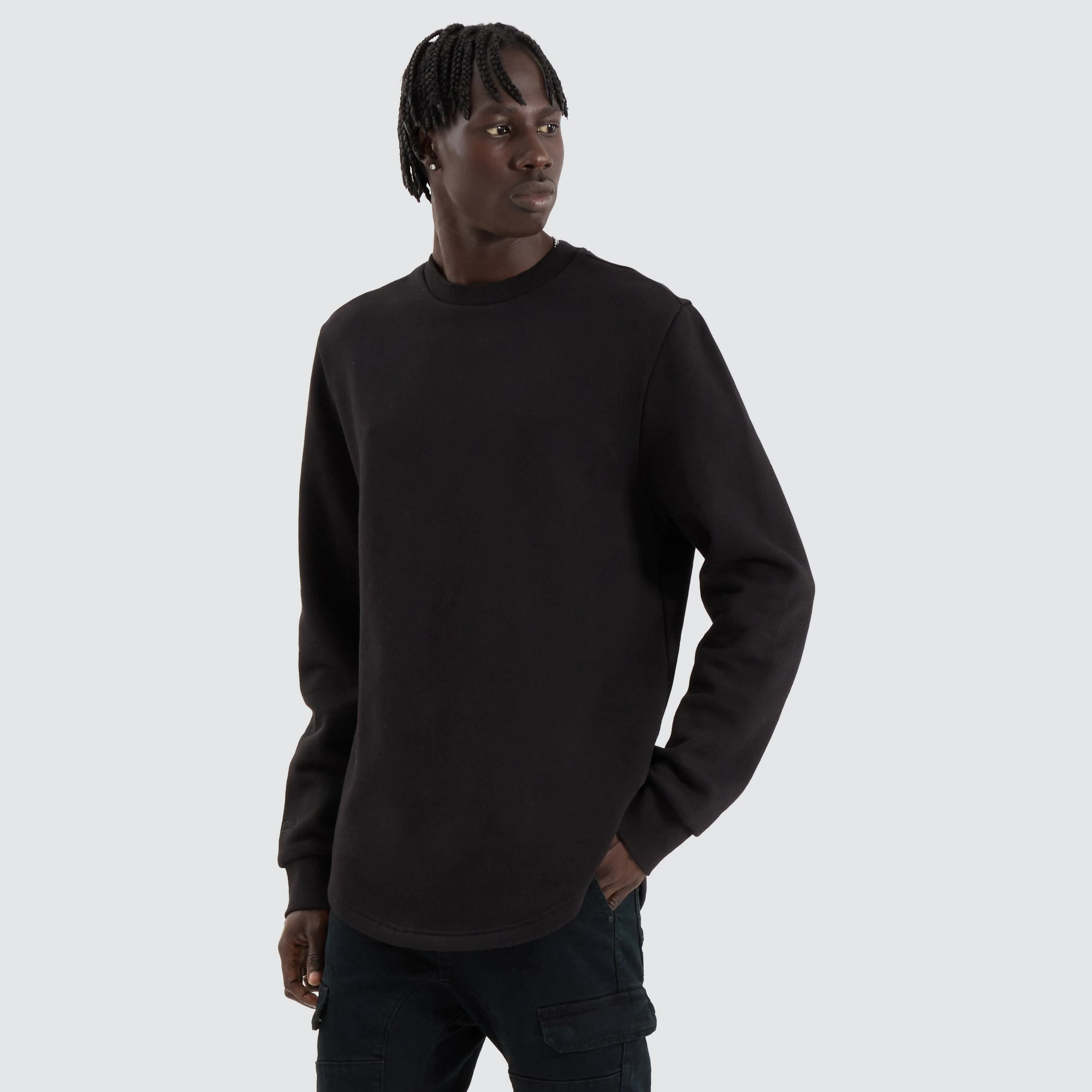 Miles Dual Curved Sweater Jet Black sold by Neverland product image thumbnail 2