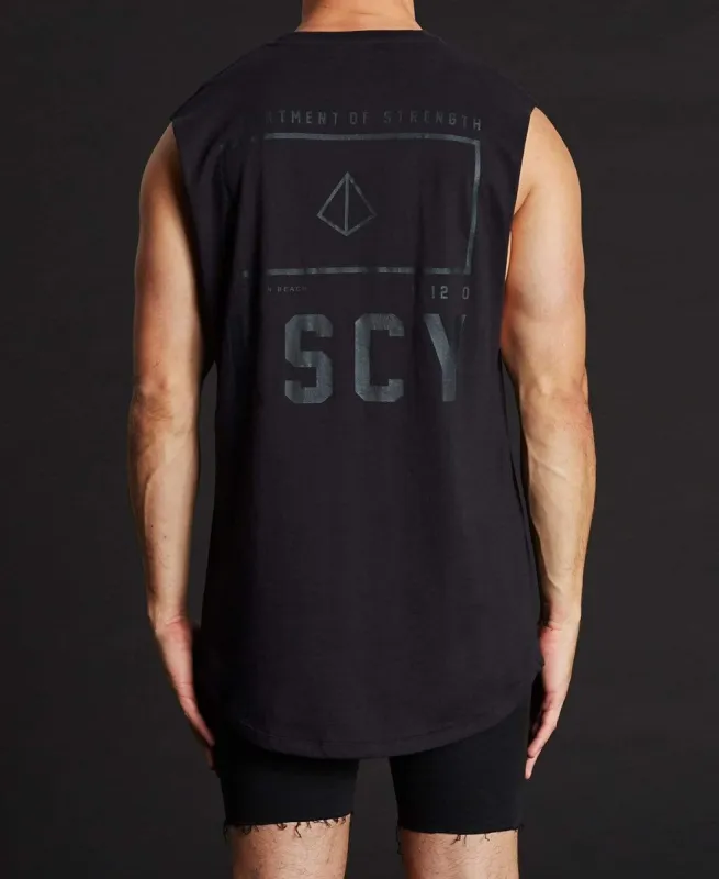 Department Dual Curved Muscle Tee Jet Black sold by Neverland