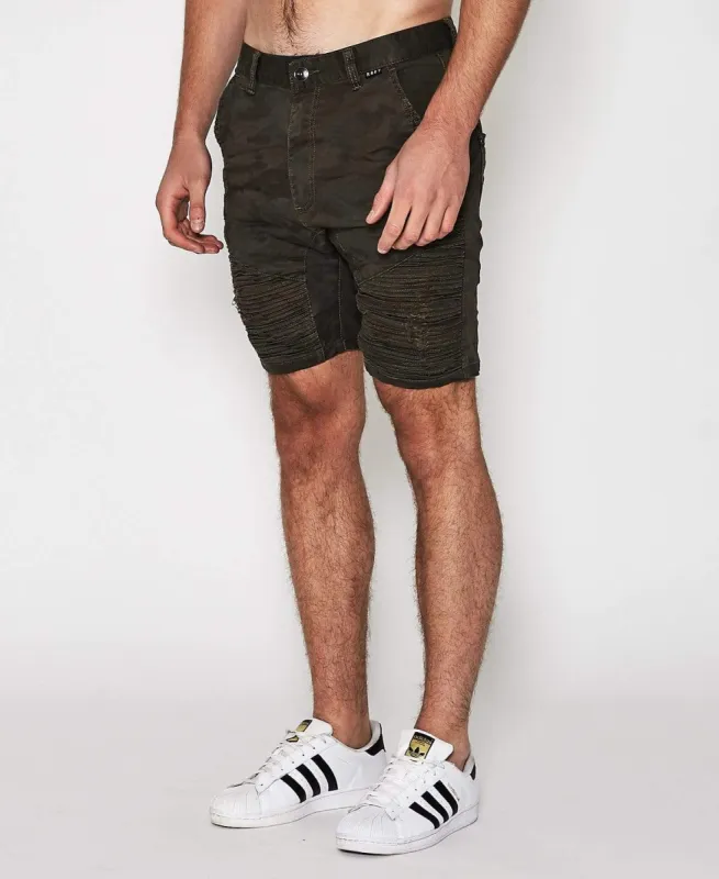 Zeppelin Shorts Overdyed Camo sold by Neverland