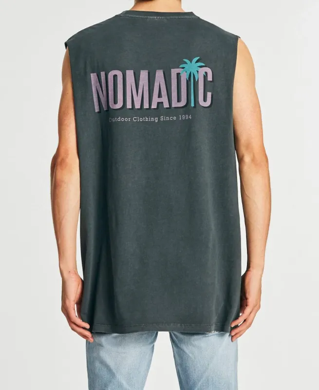 Palms Standard Muscle Tee Pigment Asphalt sold by Neverland