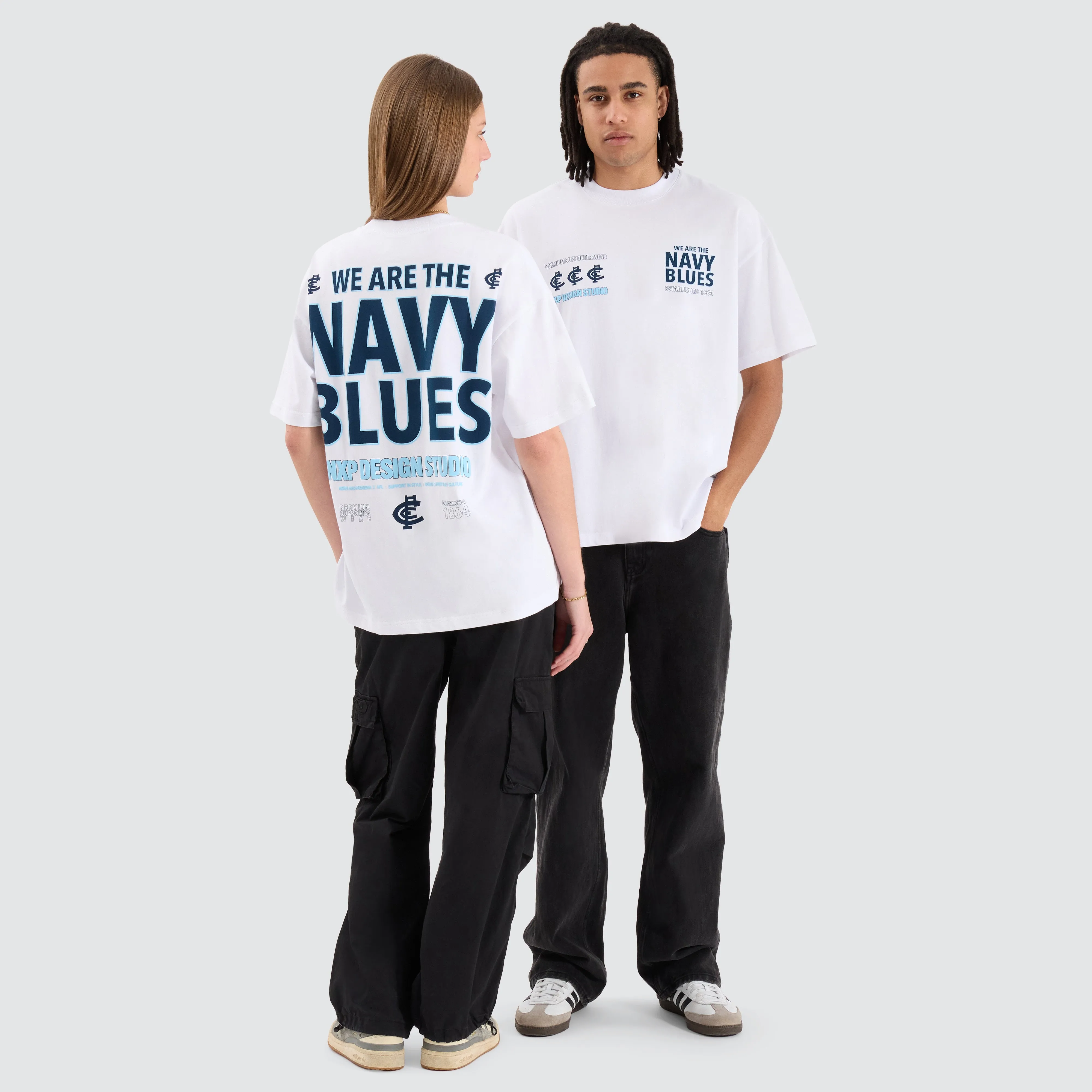 Carlton Blues AFL Heavy Raptor Tee Optical White sold by Neverland product image thumbnail 3