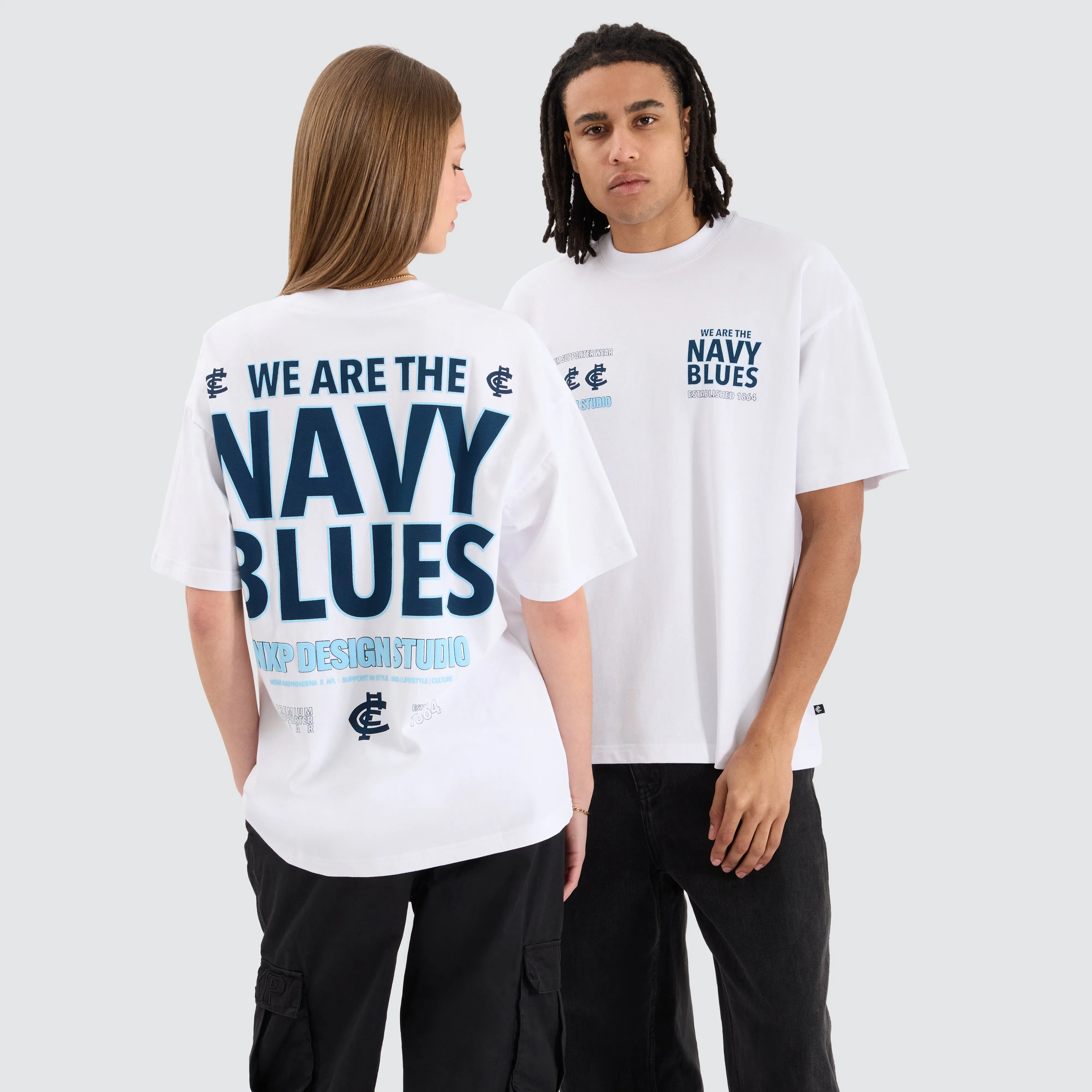 Carlton Blues AFL Heavy Raptor Tee Optical White sold by Neverland product image thumbnail 2