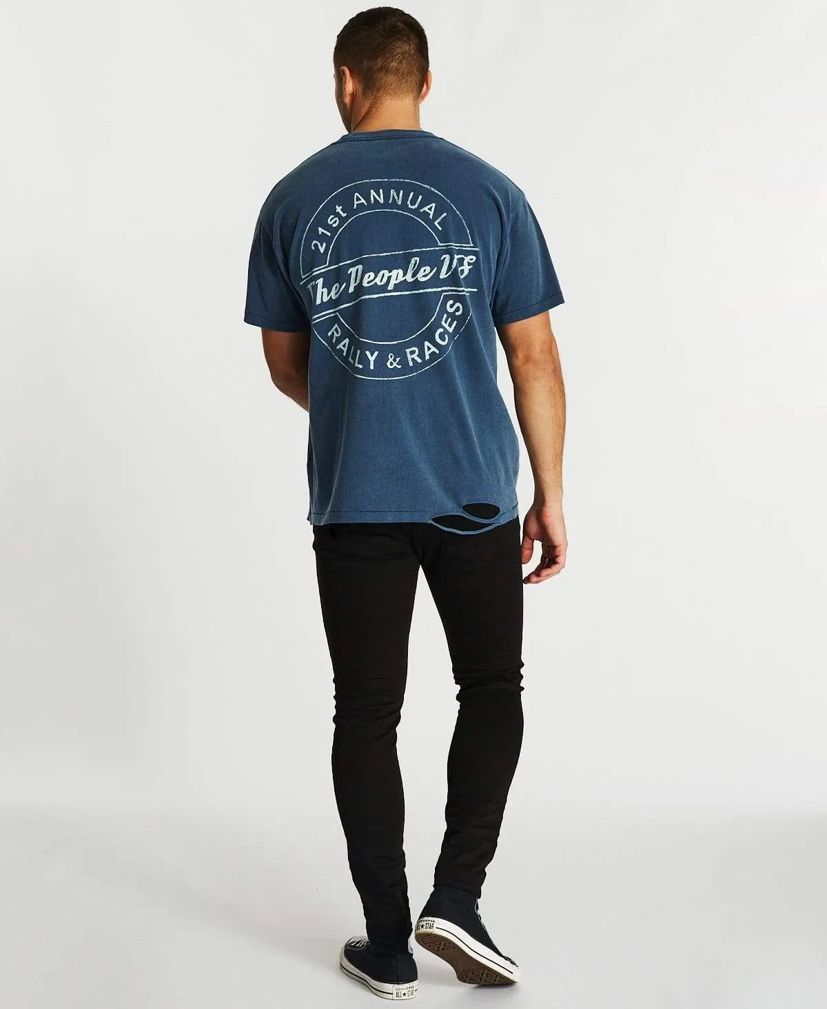 Lightning Eagle Vintage T-Shirt Washed Navy sold by Neverland product image thumbnail 5