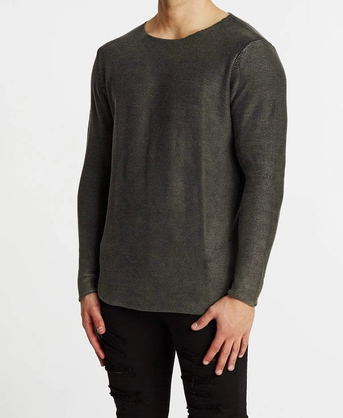 Karma Curved Hem Knit Jet Black sold by Neverland product image thumbnail 3