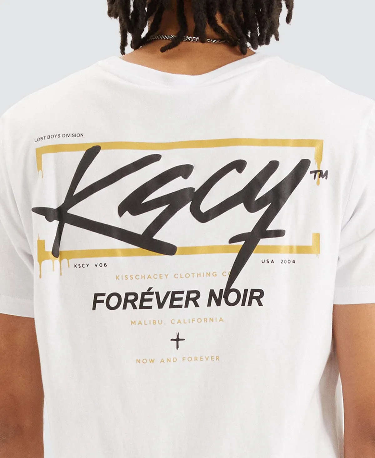 Forever Noir Dual Curved T-Shirt White sold by Neverland product image thumbnail 5