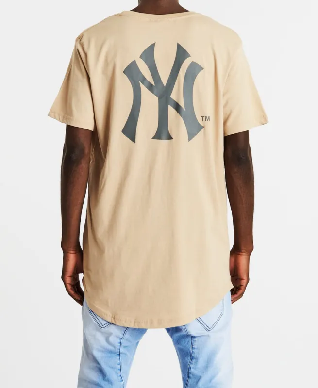 Kurent Scoop Hem T-Shirt Yankees Washed Sesame sold by Neverland