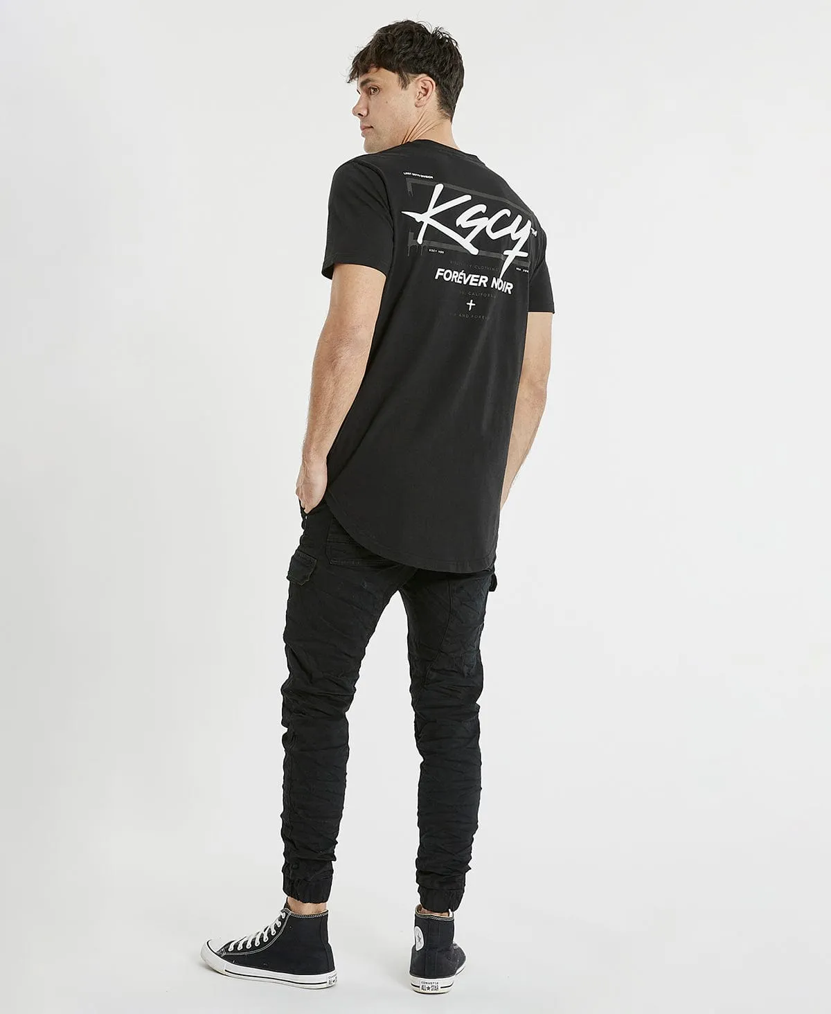 Academy Dual Curved T-Shirt Jet Black sold by Neverland product image thumbnail 4