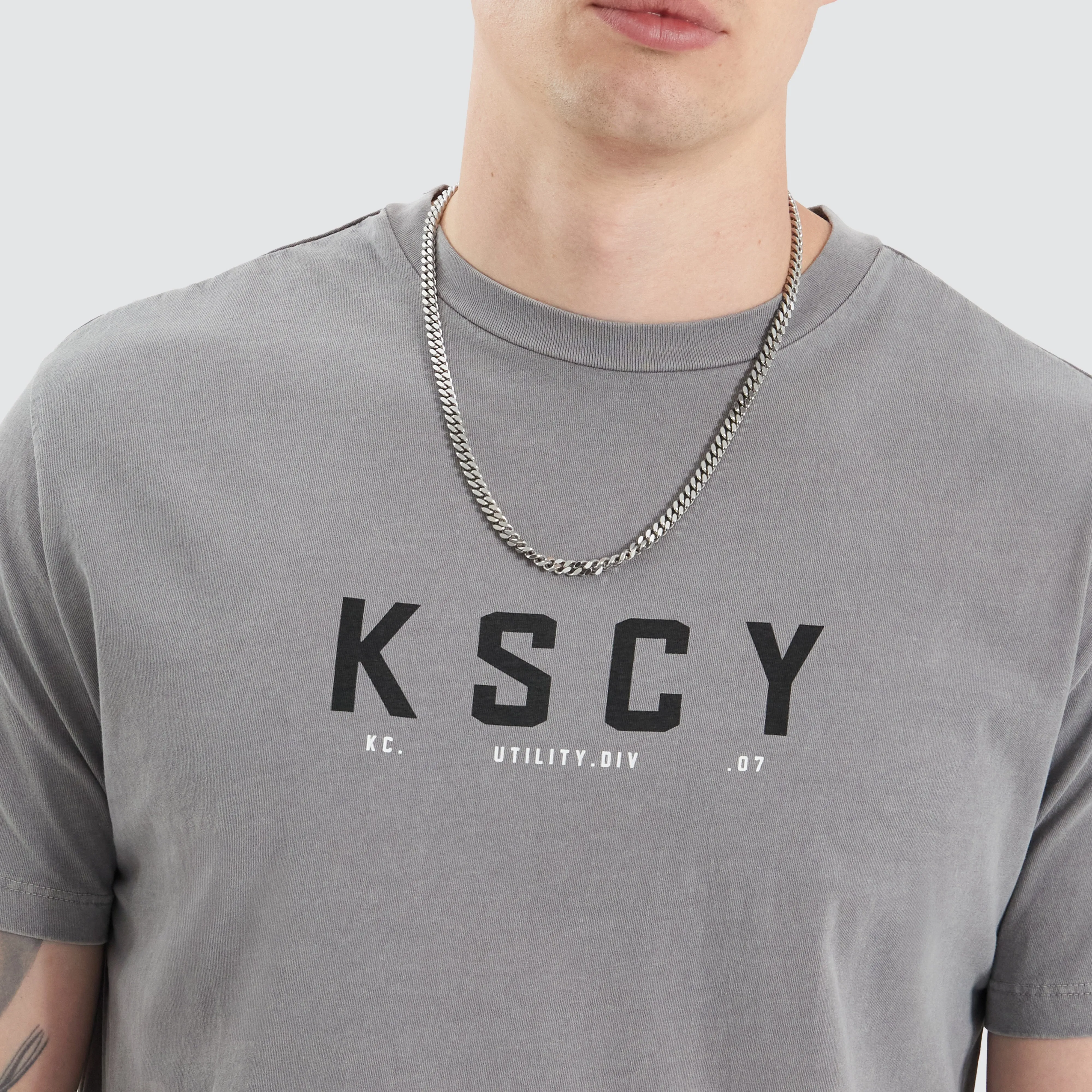 Ilment Dual Curved Tee Pigment Frost Grey sold by Neverland product image thumbnail 3