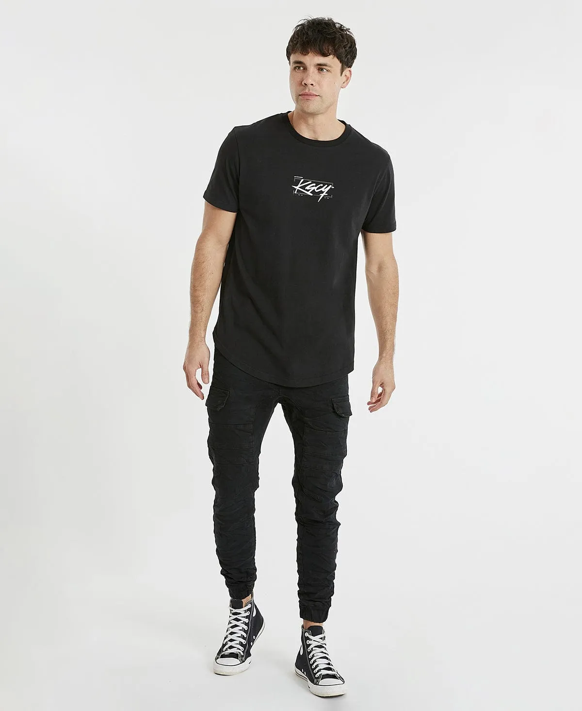 Academy Dual Curved T-Shirt Jet Black sold by Neverland product image thumbnail 3