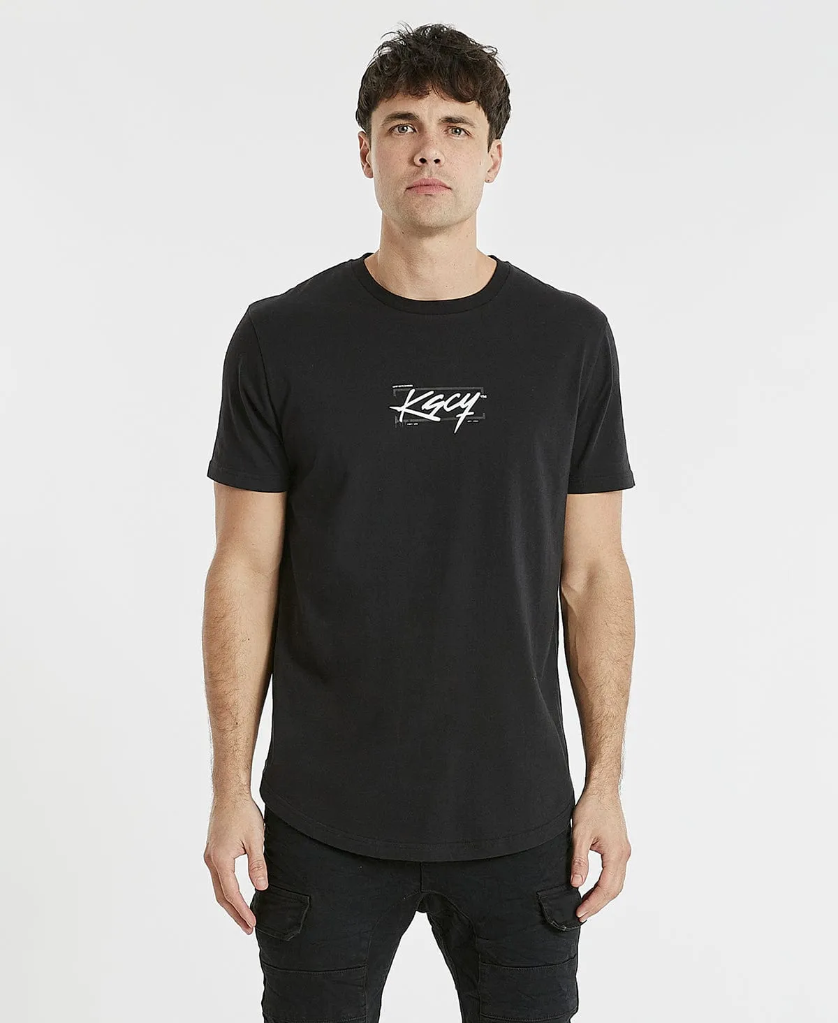 Academy Dual Curved T-Shirt Jet Black sold by Neverland product image thumbnail 2