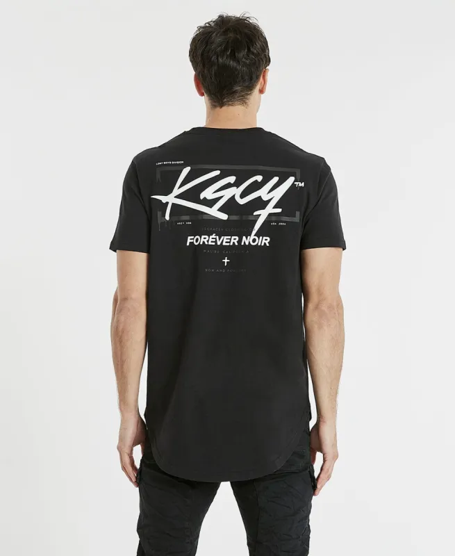 Academy Dual Curved T-Shirt Jet Black sold by Neverland