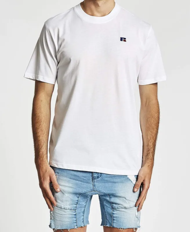Baseliner Small Embroidered T-Shirt White sold by Neverland
