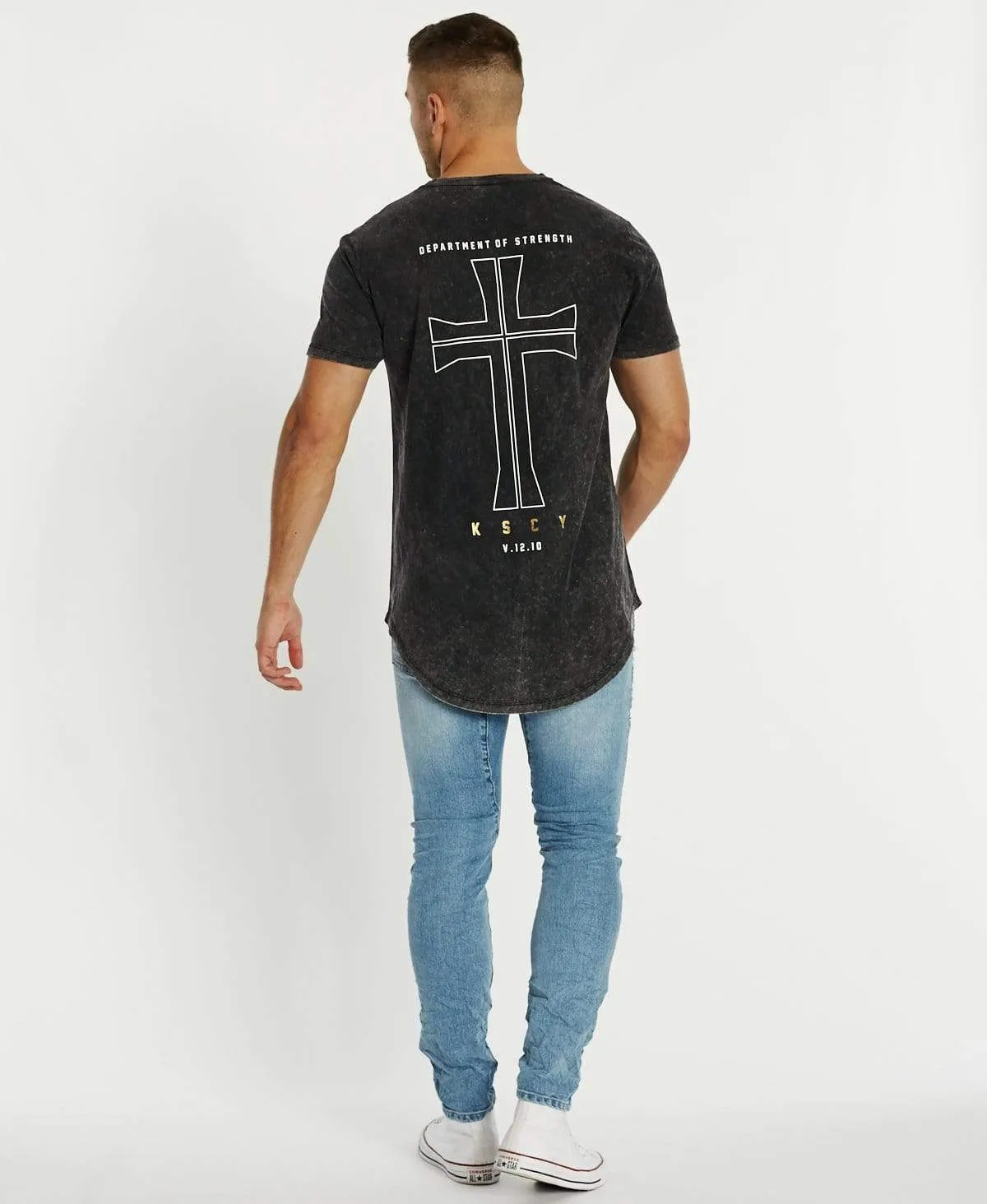 Substantial Dual Curved T-Shirt Acid Black sold by Neverland product image thumbnail 5