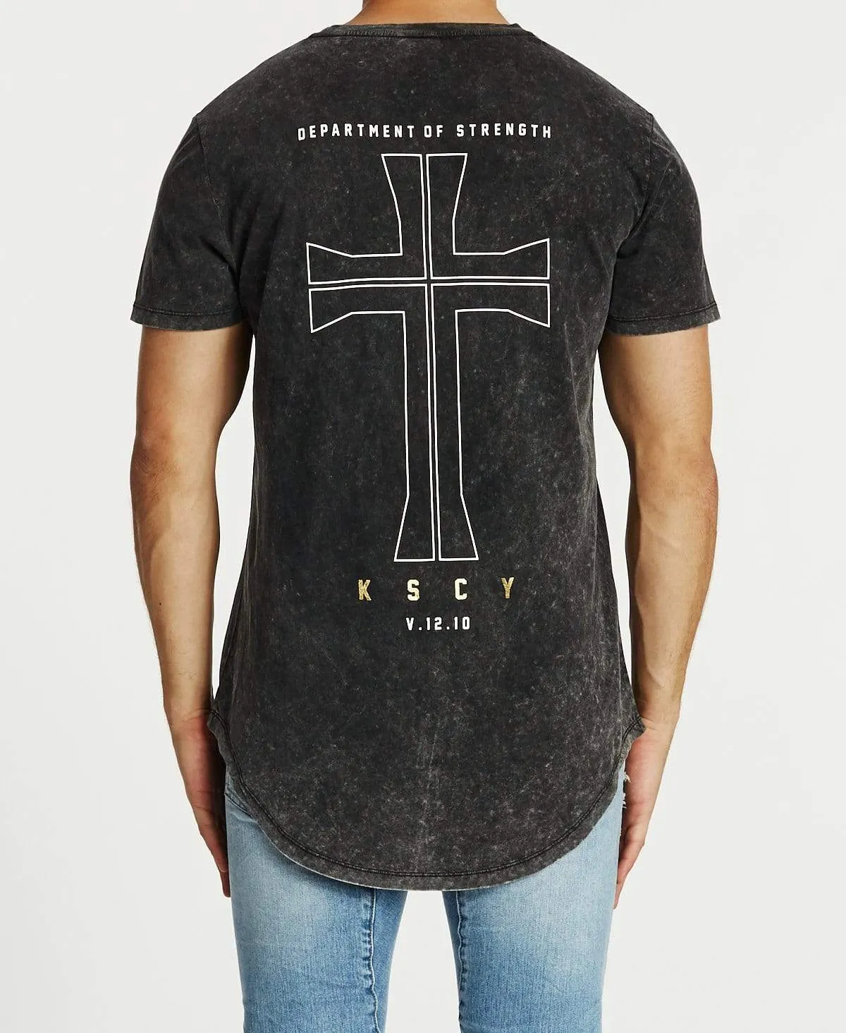 Substantial Dual Curved T-Shirt Acid Black sold by Neverland