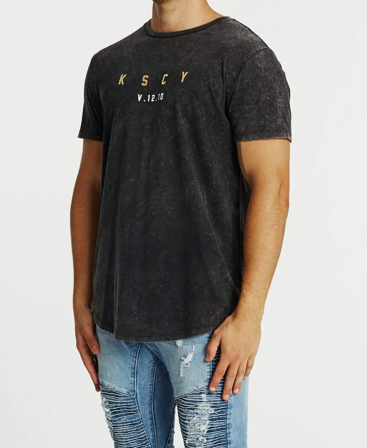 Substantial Dual Curved T-Shirt Acid Black sold by Neverland product image thumbnail 3