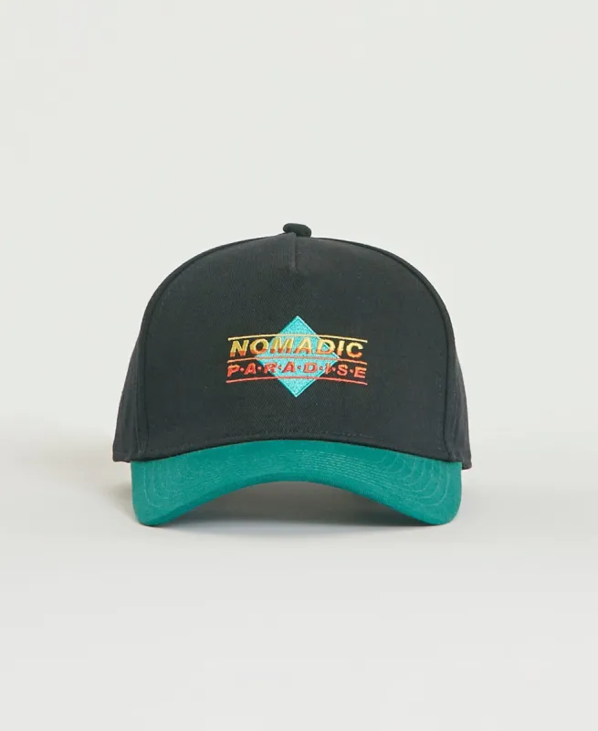 Radical Golfer Cap Black/Teal sold by Neverland