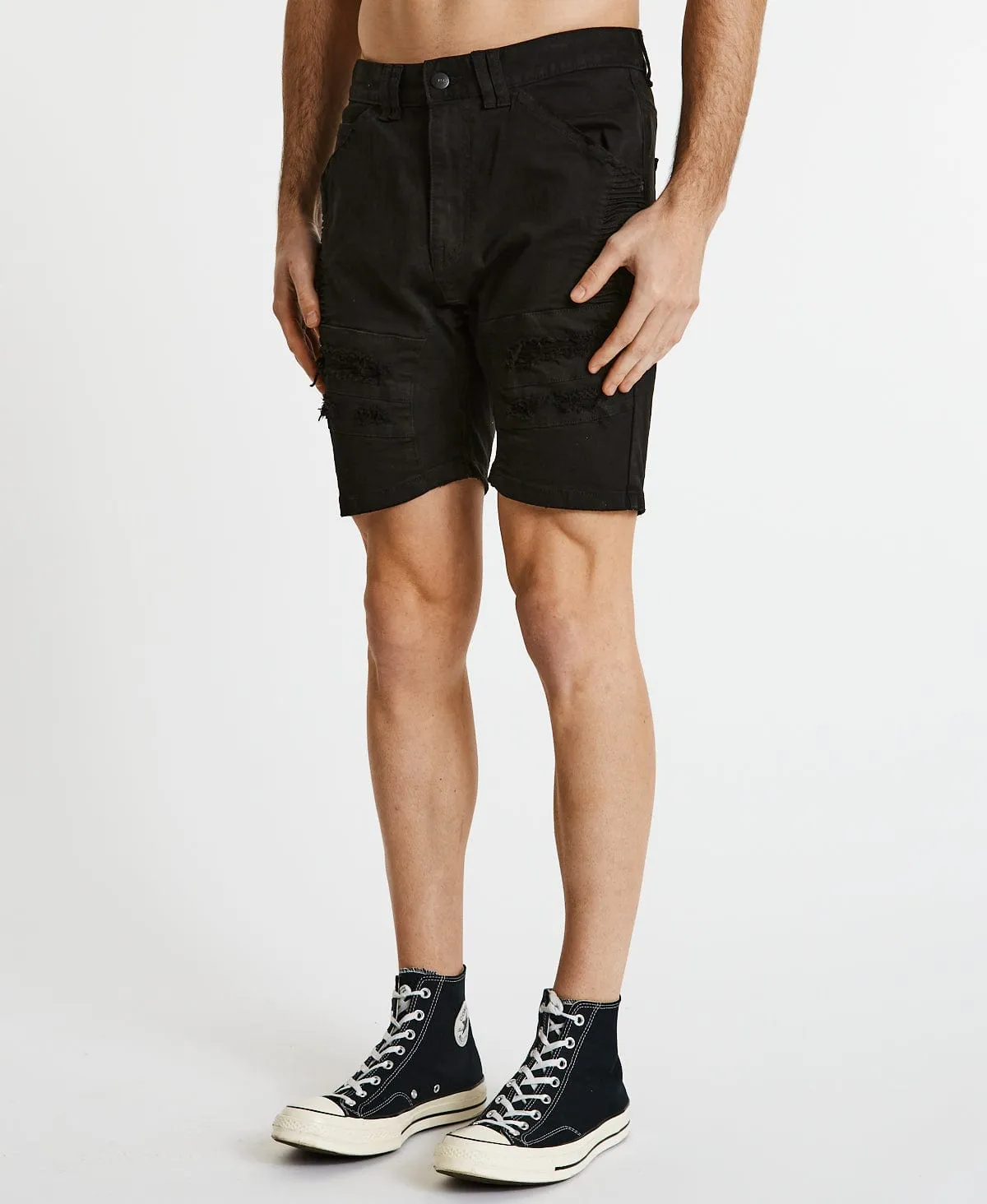 Hydra Denim Shorts Vintage Black sold by Neverland product image thumbnail 4