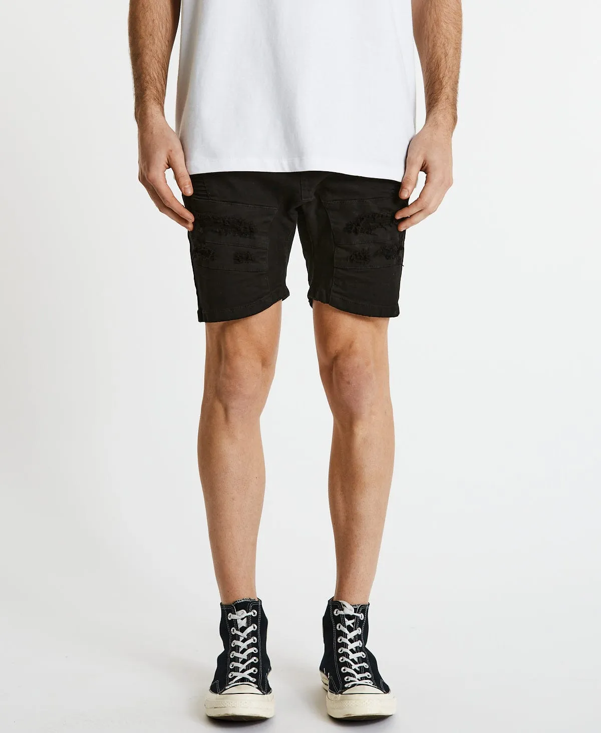 Hydra Denim Shorts Vintage Black sold by Neverland