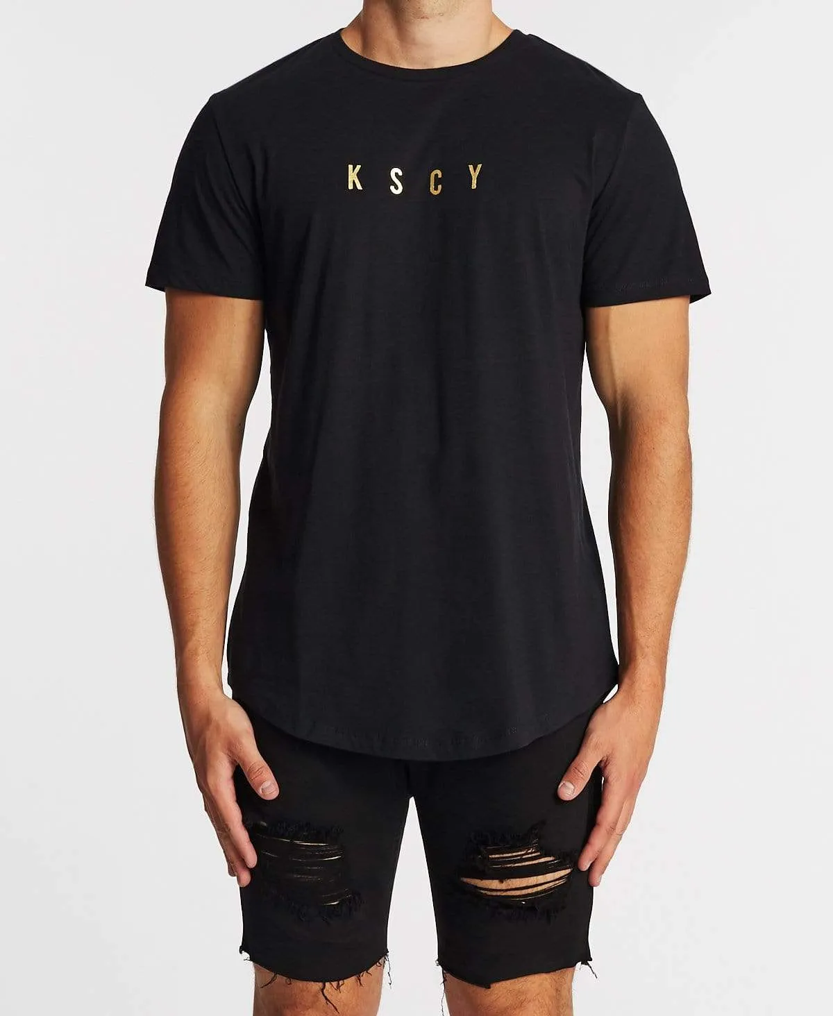 Reign Scoop Back T-Shirt Jet Black sold by Neverland product image thumbnail 4