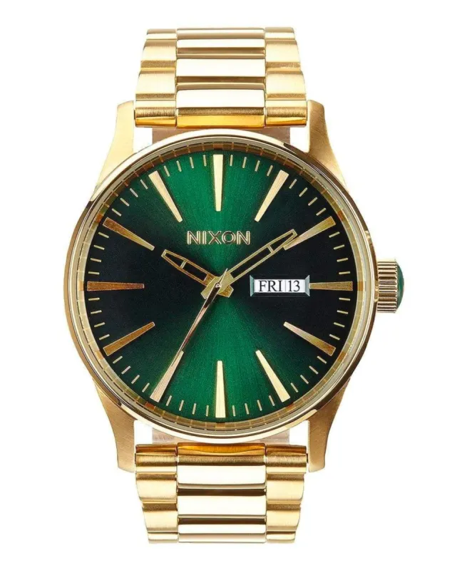 Sentry Stainless Steel Watch Gold/Green Sunray sold by Neverland