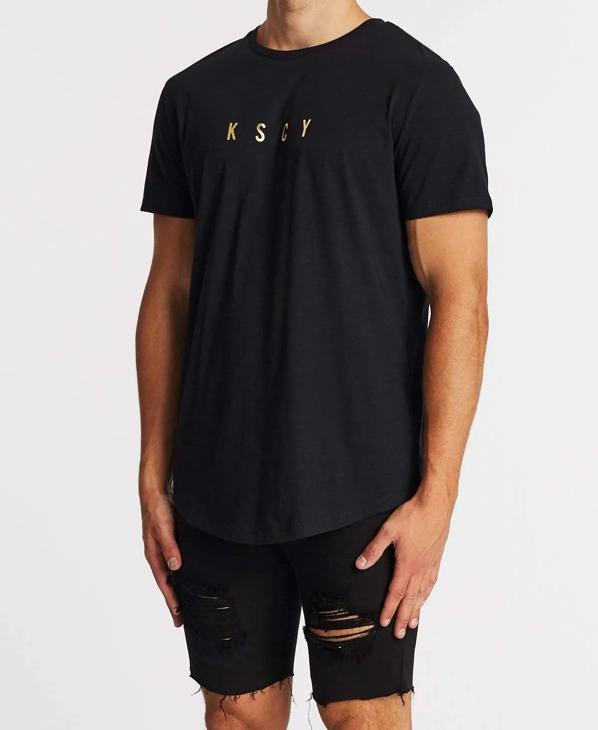 Reign Scoop Back T-Shirt Jet Black sold by Neverland product image thumbnail 5