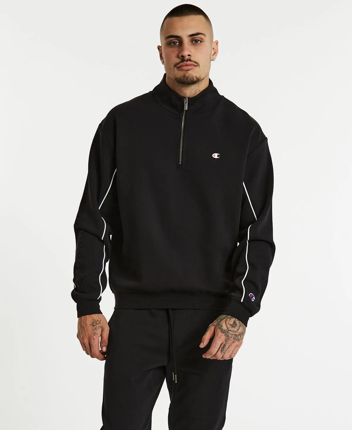Roch Tech Quarter Zip Black sold by Neverland