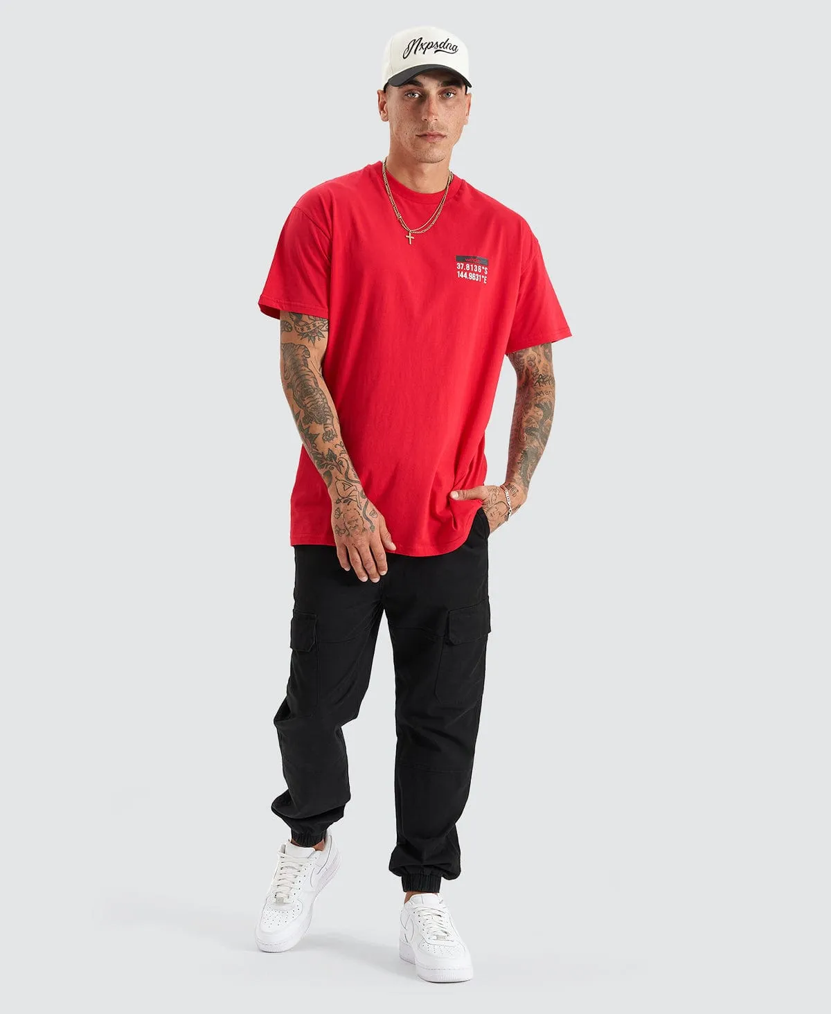 Compass Custom Fit T-Shirt Red sold by Neverland product image thumbnail 4