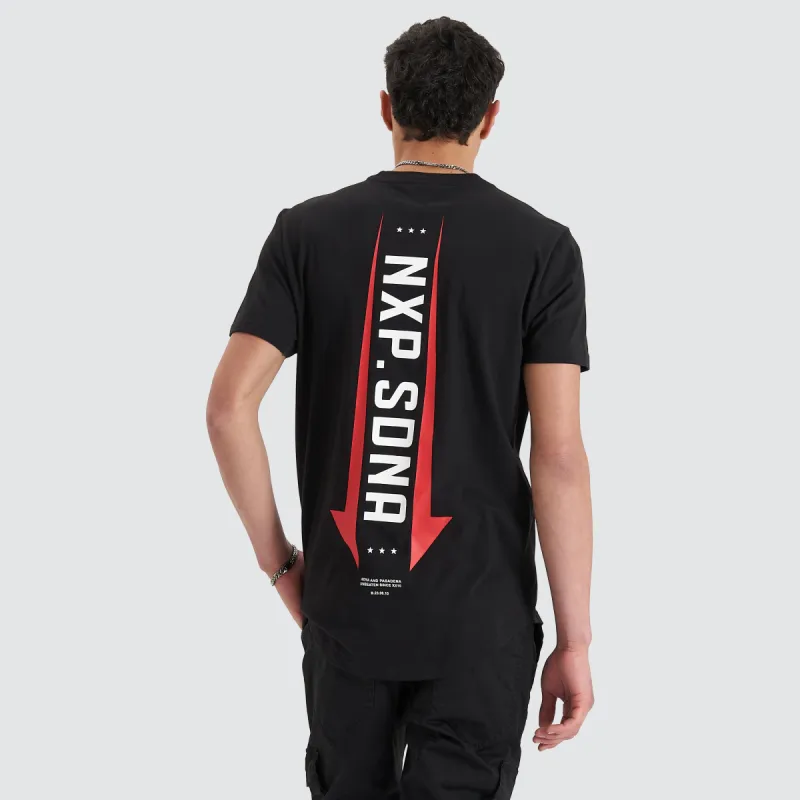 Grain Dual Curved Tee Jet Black sold by Neverland