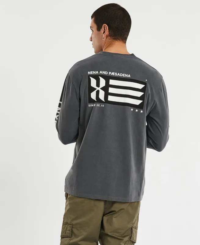 Exchange Relaxed Long Sleeve T-Shirt Pigment Asphalt Grey sold by Neverland