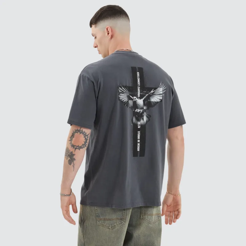 Wendel Box Fit Tee Pigment Asphalt sold by Neverland