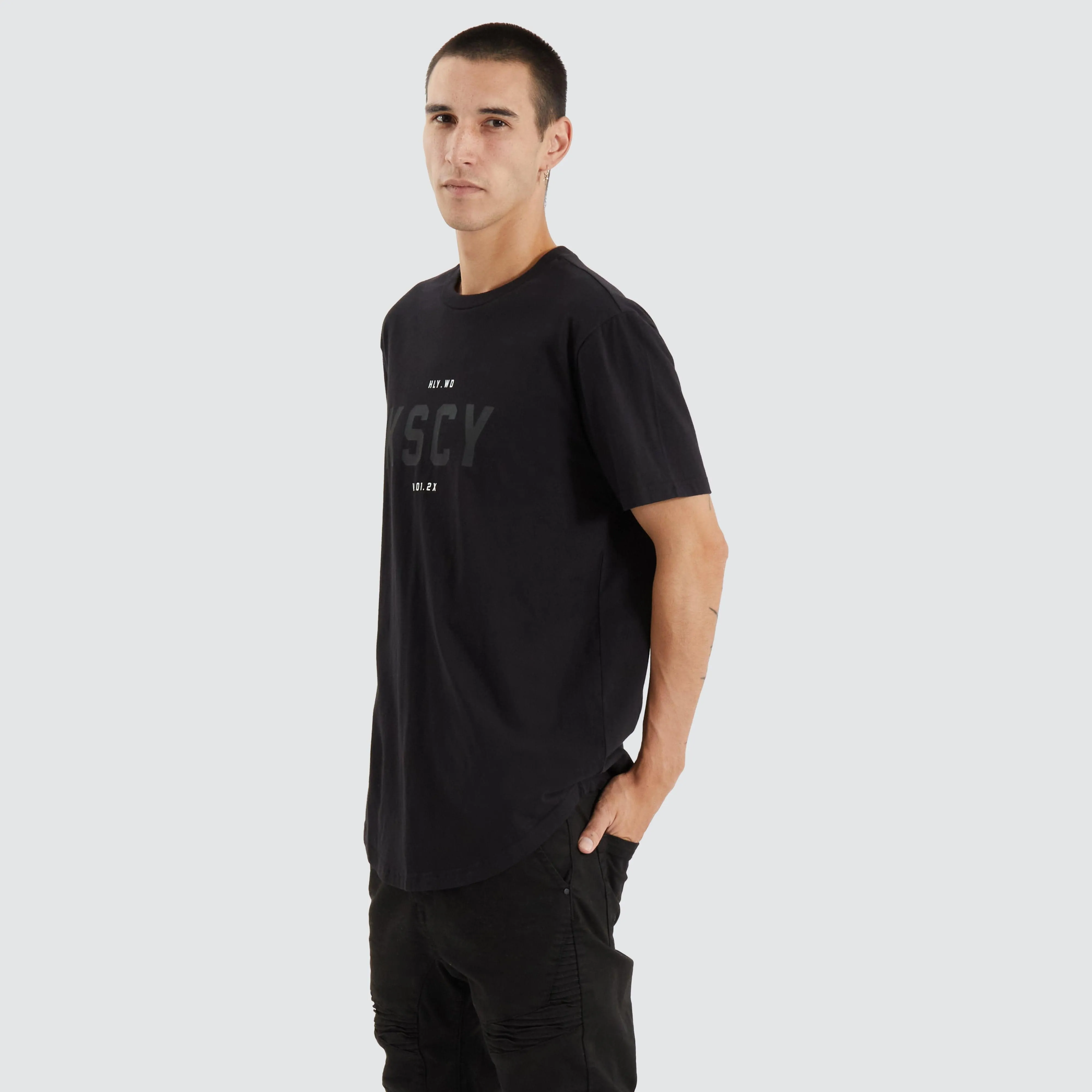 Dilon Dual Curved Tee Jet Black sold by Neverland product image thumbnail 4