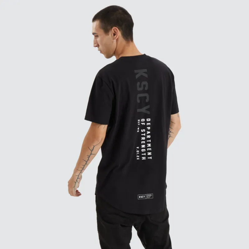 Dilon Dual Curved Tee Jet Black sold by Neverland