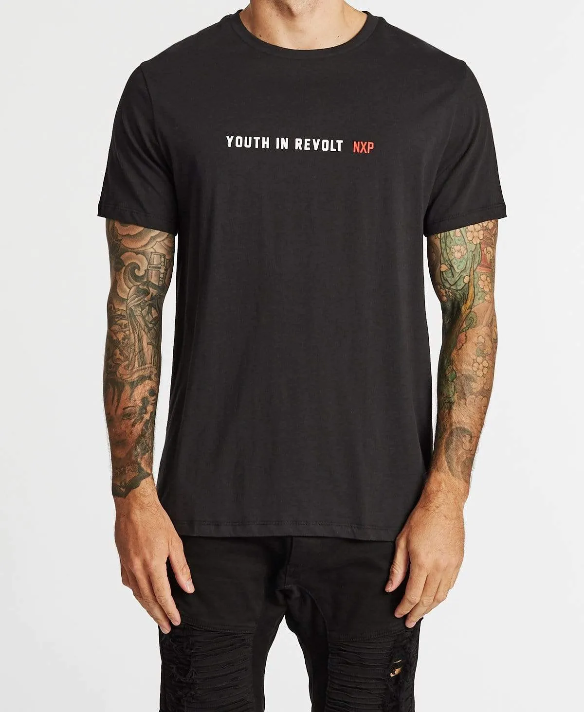 Revolt Cape Back T-Shirt Jet Black sold by Neverland product image thumbnail 2