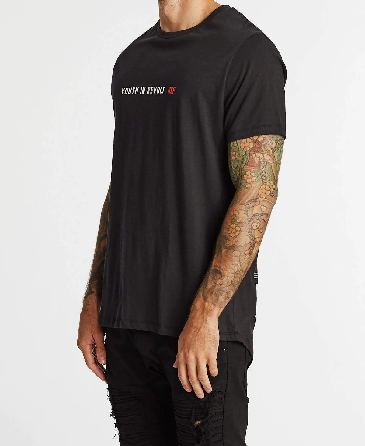 Revolt Cape Back T-Shirt Jet Black sold by Neverland product image thumbnail 3