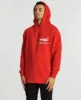 Offcut Curved Hem Hoodie Red sold by Neverland