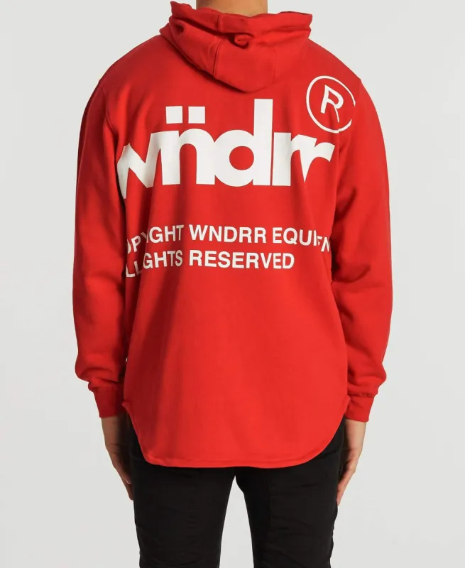 Offcut Curved Hem Hoodie Red sold by Neverland