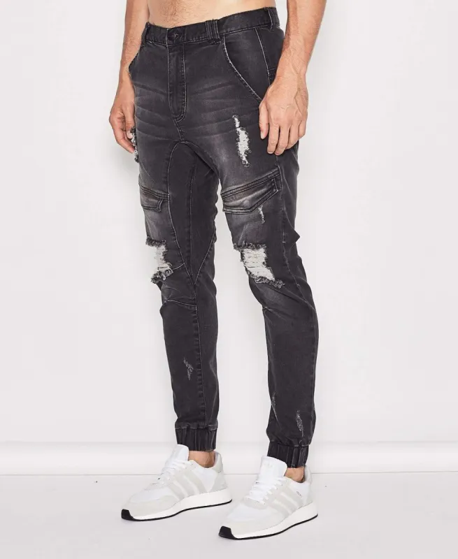 Flight Pants Broken Black sold by Neverland