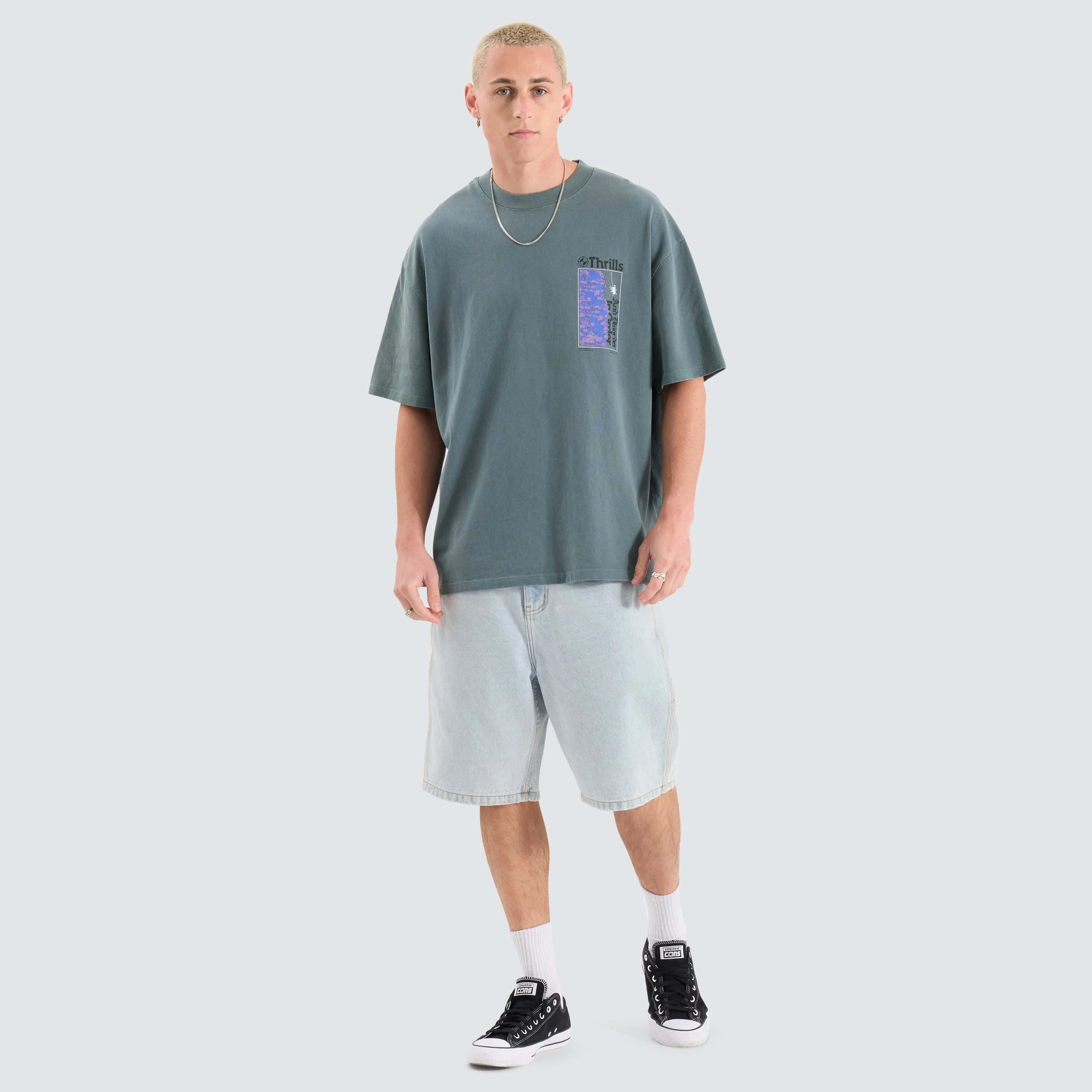 In Order Box Fit Oversized Tee Blue sold by Neverland product image thumbnail 5