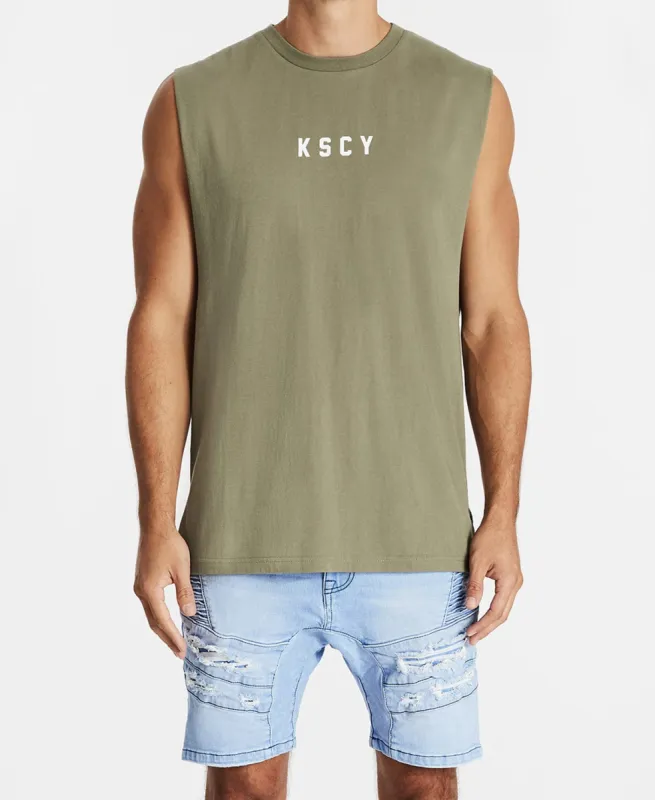 Death or Glory Step Hem Muscle Pigment Khaki sold by Neverland