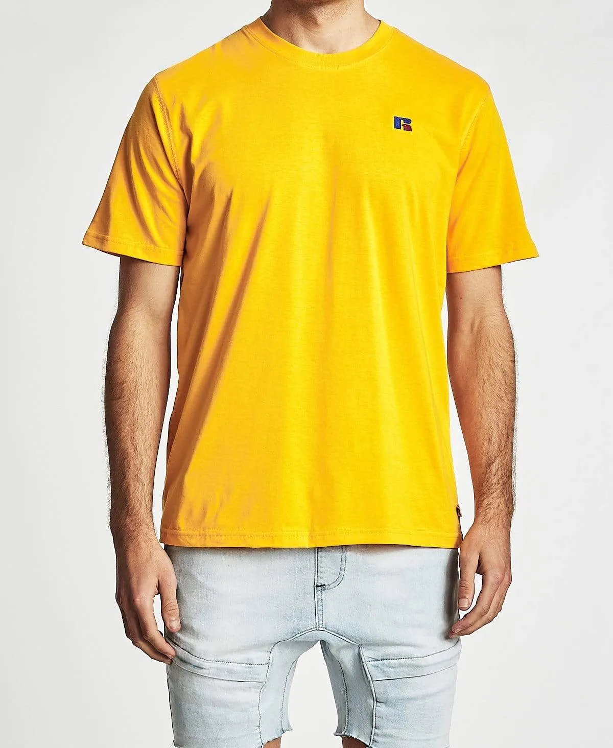 Baseliner Small Embroidered T-Shirt Gold sold by Neverland