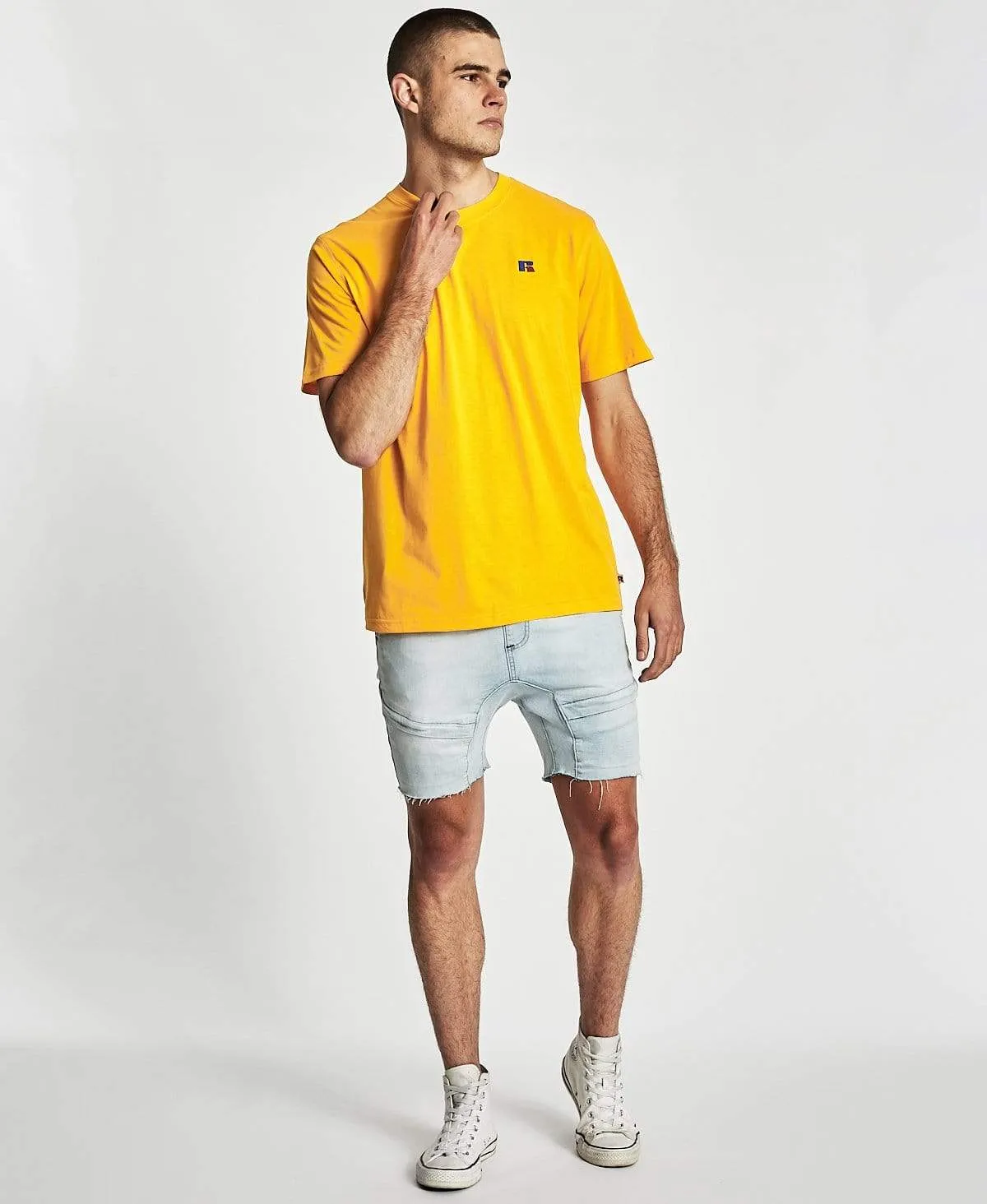 Baseliner Small Embroidered T-Shirt Gold sold by Neverland product image thumbnail 4