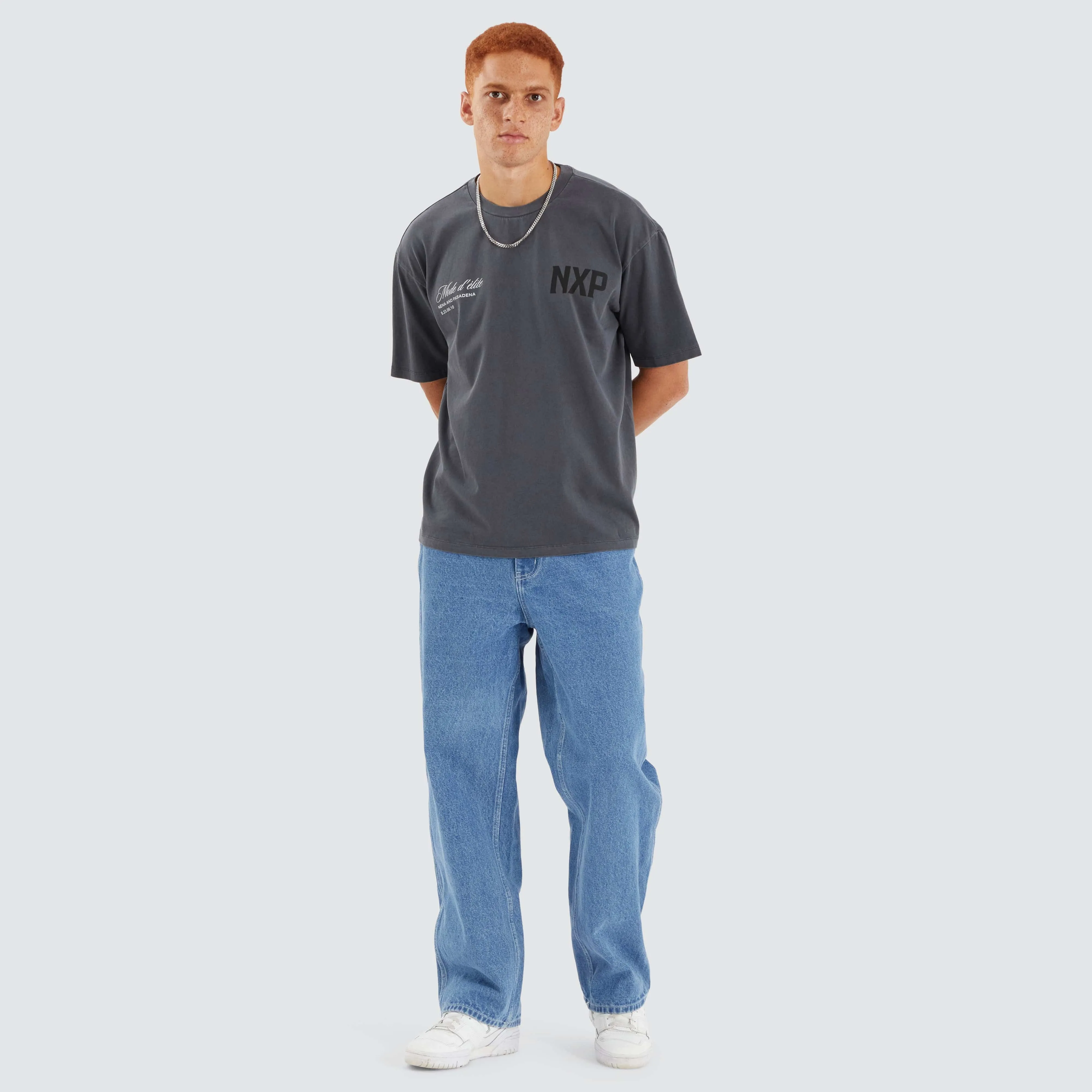 Central Box Fit Tee Pigment Asphalt sold by Neverland product image thumbnail 4